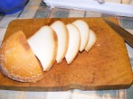 Sajtos nokedli - Füstölt Mozarella sajtszeletek.