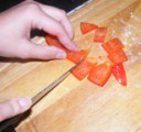 Tofuss tortilla - Darabold fel a paprikacsíkokat!