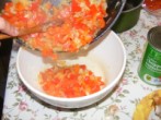 Tofus tortilla - Kapard vissza a sült paprikát a tálba!