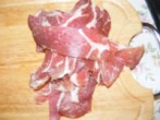Sör-rolád - A kettévágott tarják kupaca.