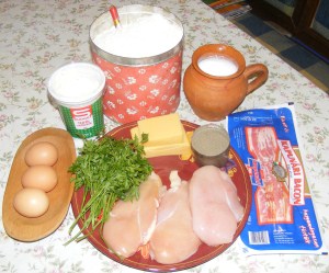 Csirkemelles-toltelek - Hozzávalók