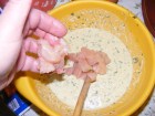 Csirkemelles töltelék - A csirkemellkockákat dobd a masszába!