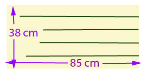 Piskótatorta eperrel - Egy 85 cm hosszú sütőpapír darabot vágj fel 5 db 7,5 cm széles csíkra!