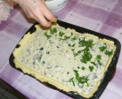 Quiche - francia pizza - Szórd meg a zöld harmadával a tölteléket!