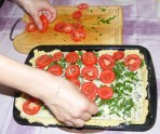 Quiche - francia pizza - Rendezd a paradicsomszeleteket a töltelékre!