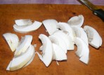 Bakonyi betyárleves - A felszeletelt gombafej