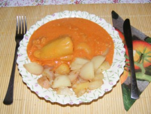 Töltött paprika hús nélkül - Kész, tányérban 2.