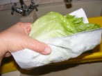 Fejes saláta répával - A megmaradt fél salátafejet tedd papírba, úgy tedd a hűtőbe!