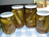 Csemegeuborka - Kész, üvegekben
