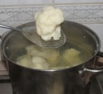 Rakott karfiol - vedd ki a vízből
