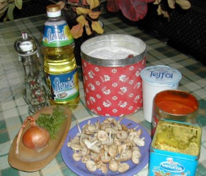Gombapaprikás - Hozzávalók