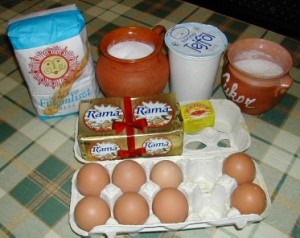 Beigli - Hozzávalók, tésztája.