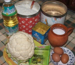 Rántott karfiol - Hozzávalók