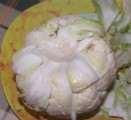 Rántott karfiol - Vágd le a maradék levél-csonkot!