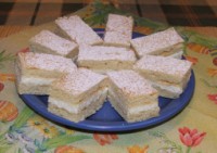 Túrós szelet - Kész, tányéron.